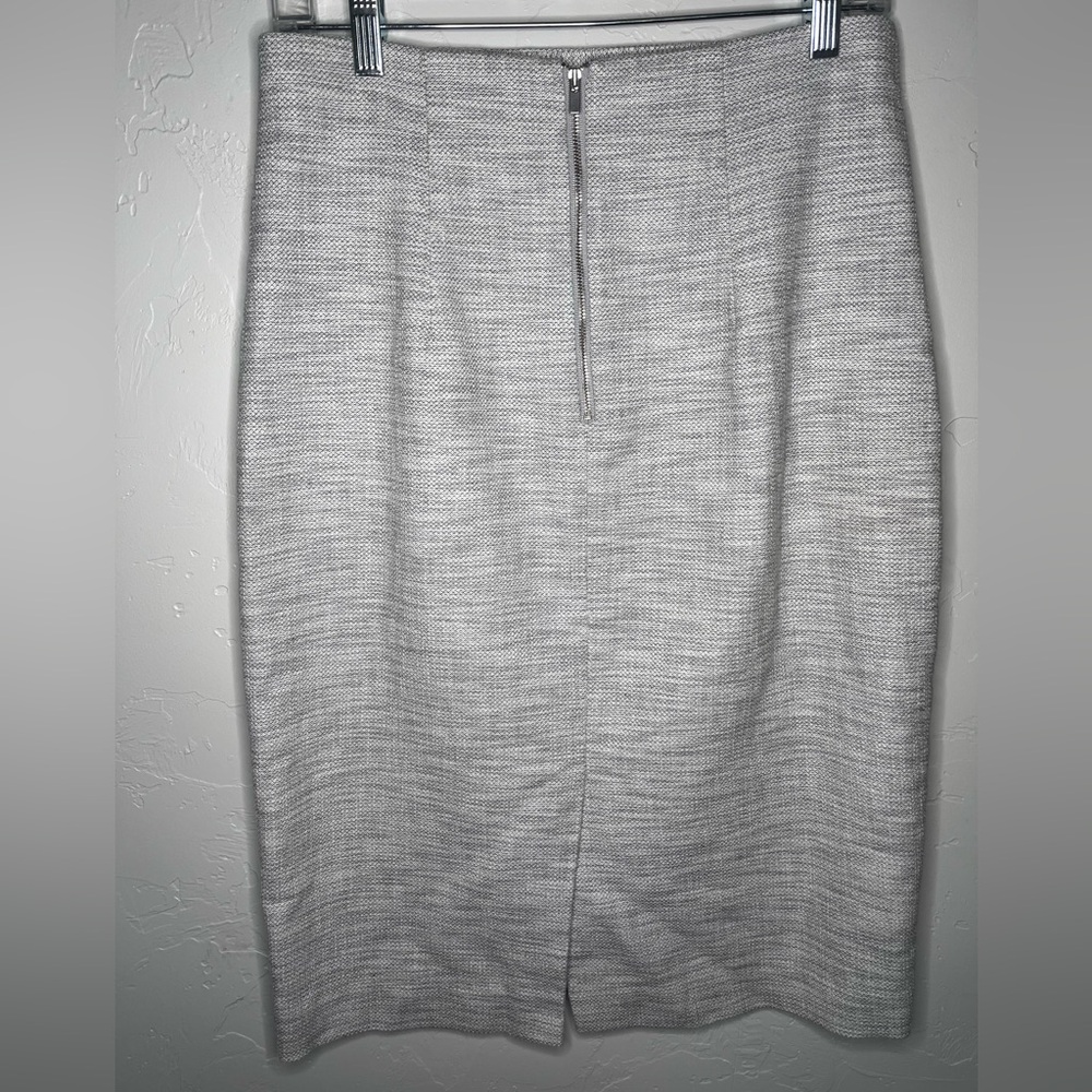 Banana Republic Pale Gray Herringbone Pencil Straight Skirt Women’s Size 10 - Picture 3 of 7